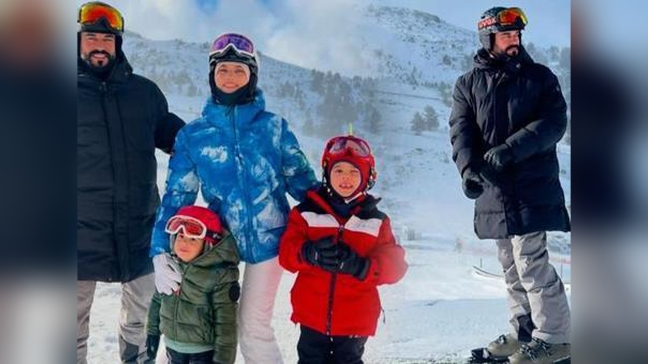 Burak Özçivit ve Fahriye Evcen Kayak Tatilinde Mutluluk Paylaştı
