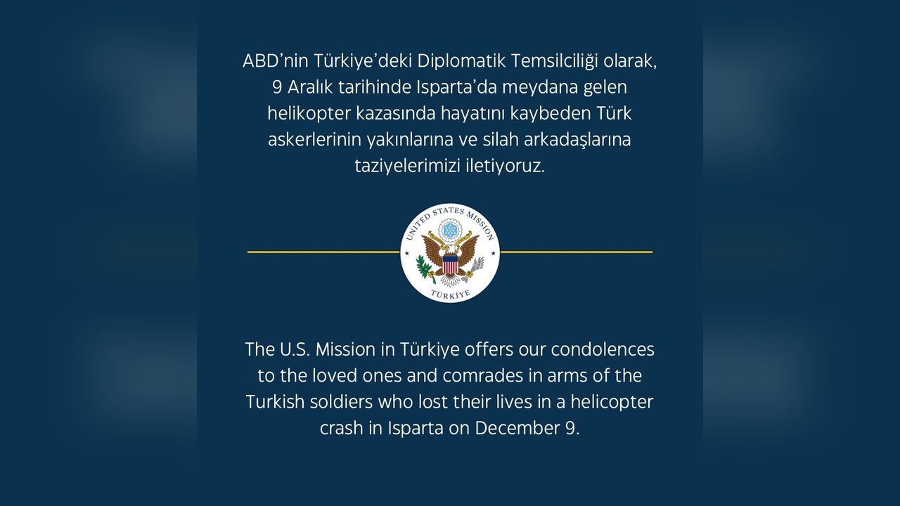 ABD'den Taziye Mesajı