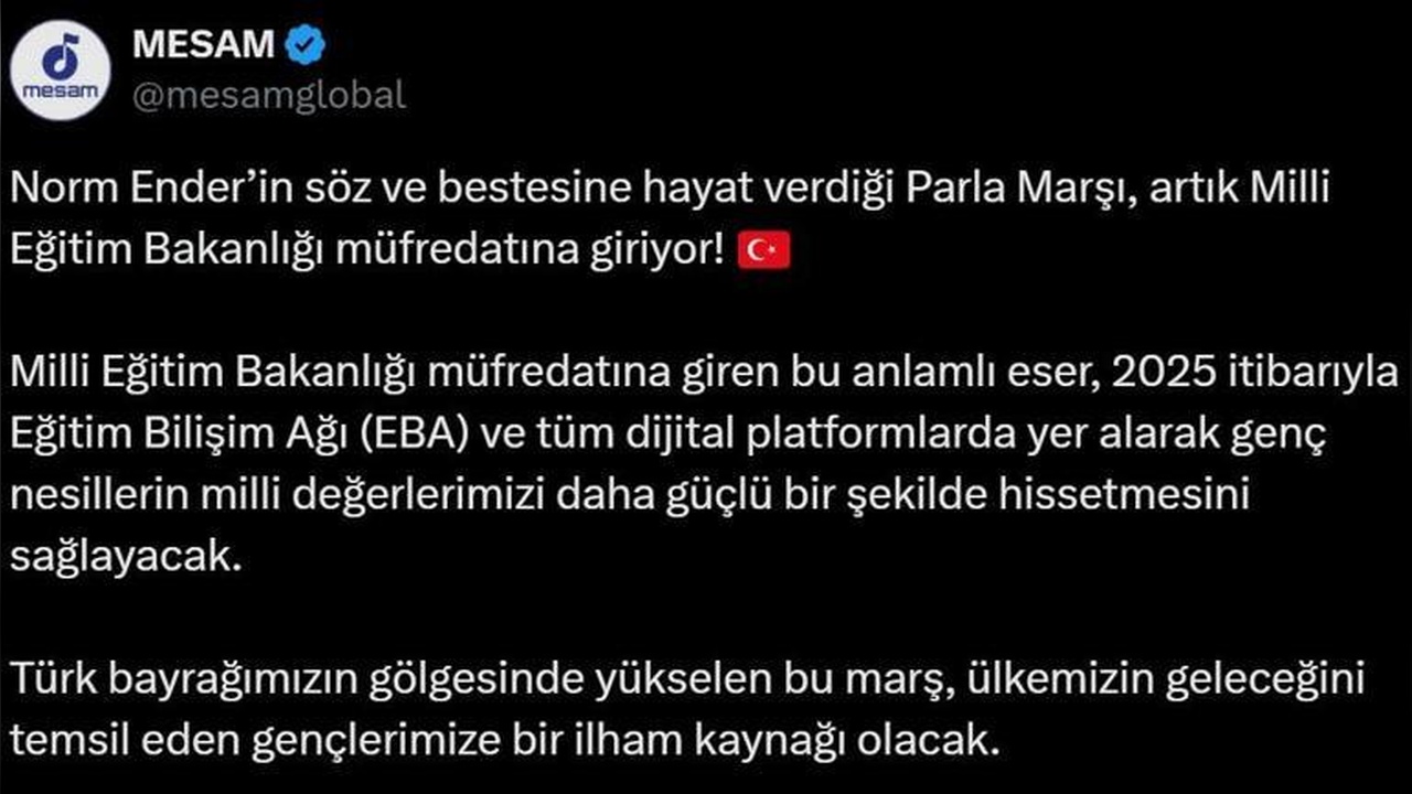 Norm Ender'in Şarkısı Eğitim Müfredatına Dahil Ediliyor