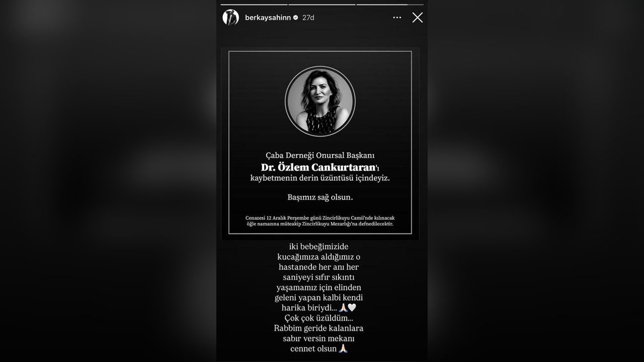 Dr. Özlem Cankurtaran'ın Ardından Ünlülerden Duygusal Mesajlar