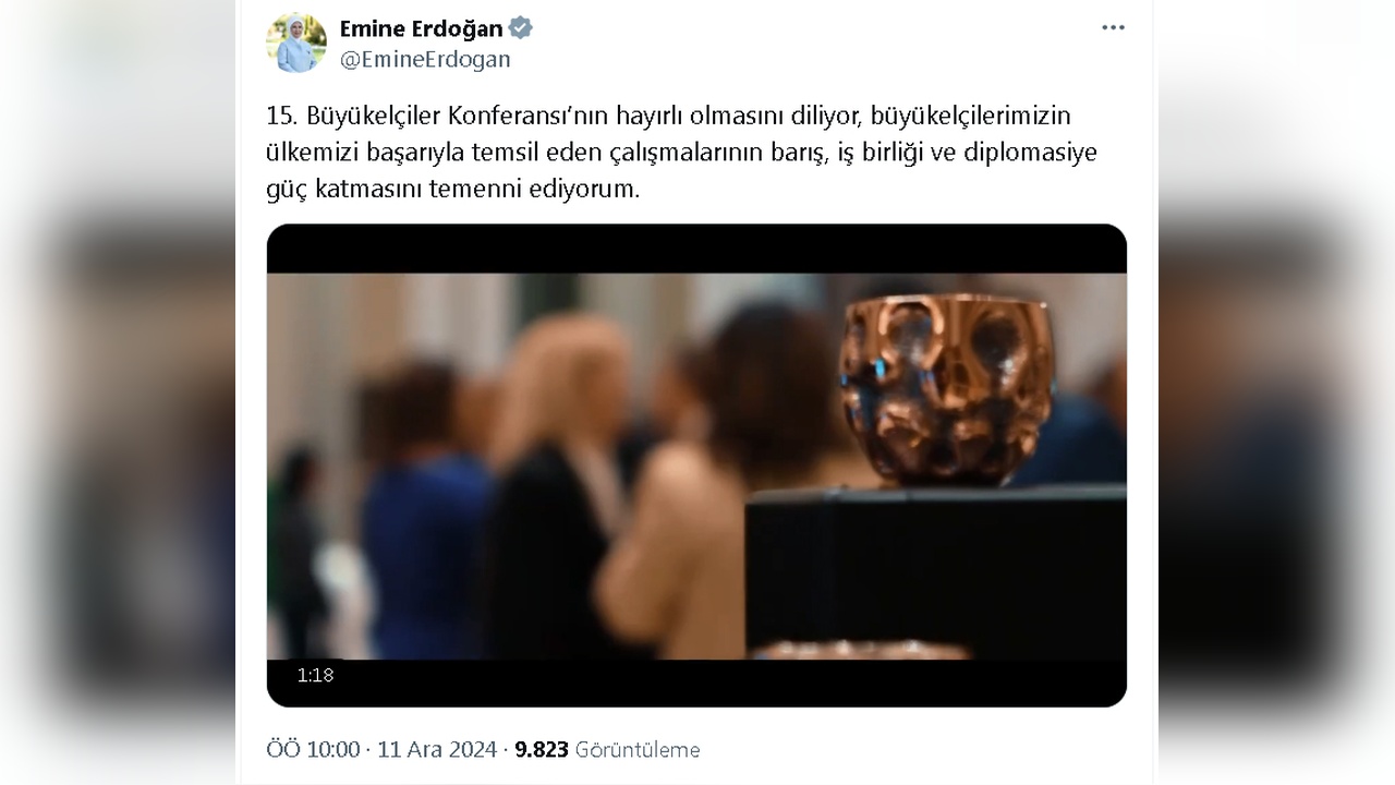 Emine Erdoğan, Büyükelçiler Konferansı'nda Önemli Mesajlar Verdi