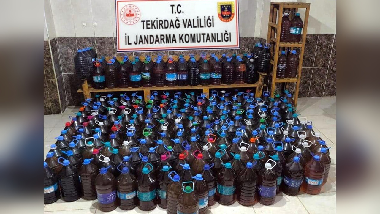 Tekirdağ'da 1300 Litre Sahte İçki Operasyonu