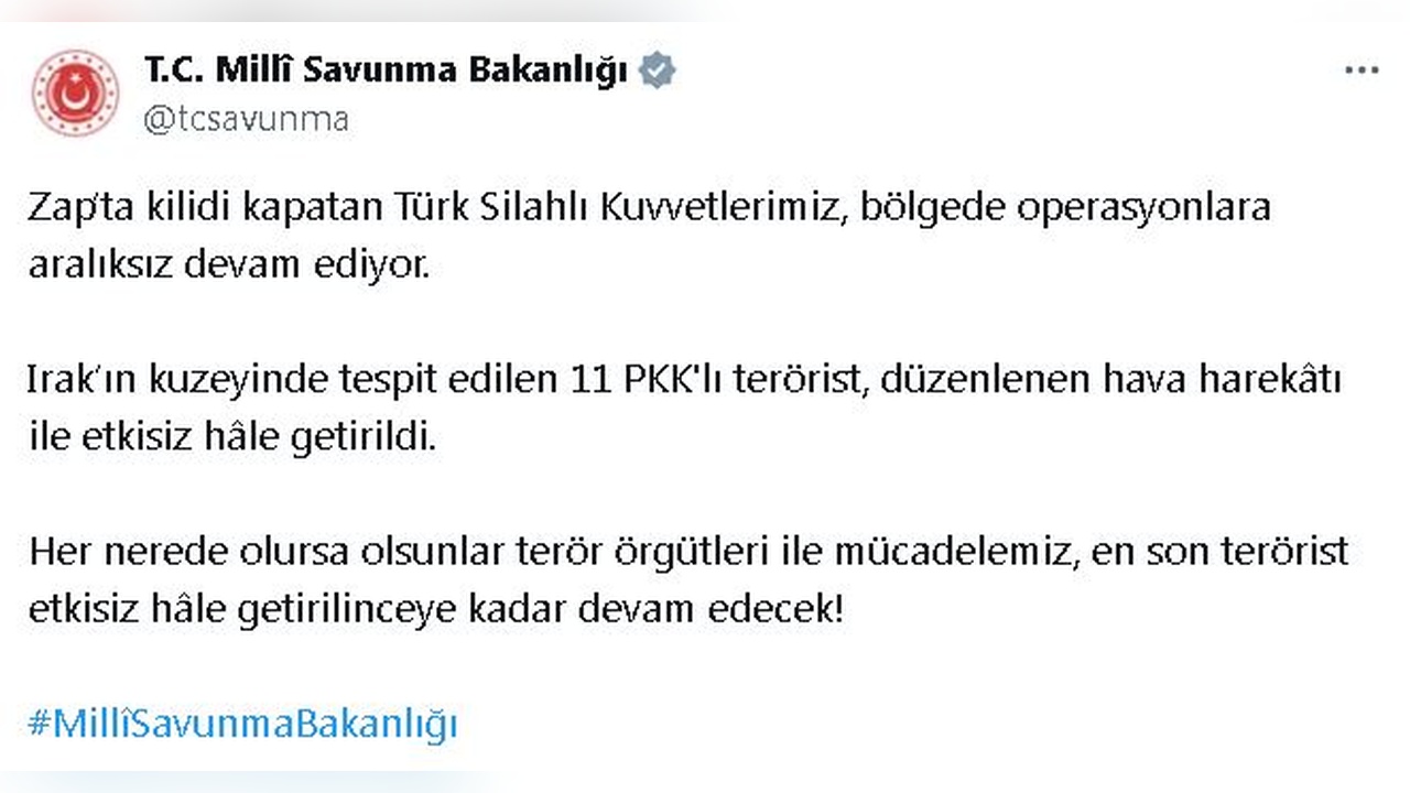 Irak'ın Kuzeyinde Terörle Mücadele Operasyonu