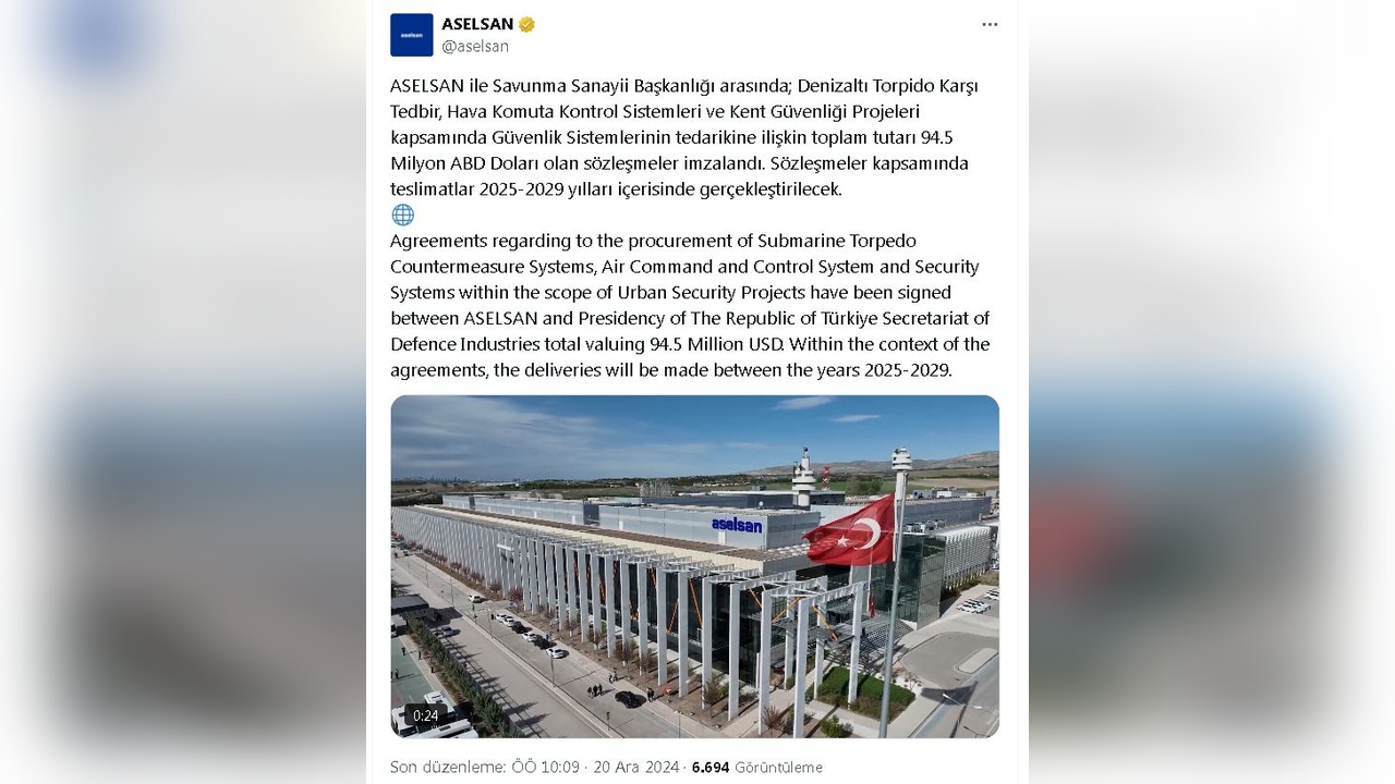 ASELSAN ve SSB'den Büyük Tedarik Anlaşması