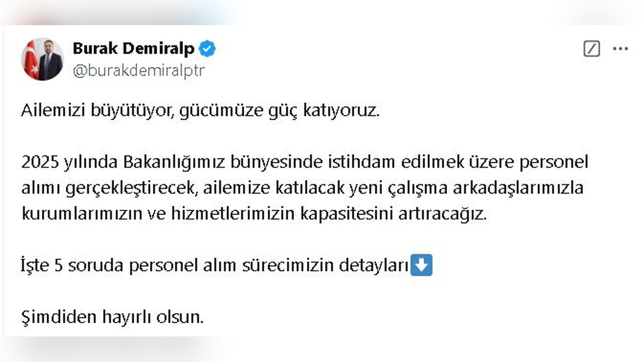 Bakanlık 1331 Yeni Personel Alımı Yapacak