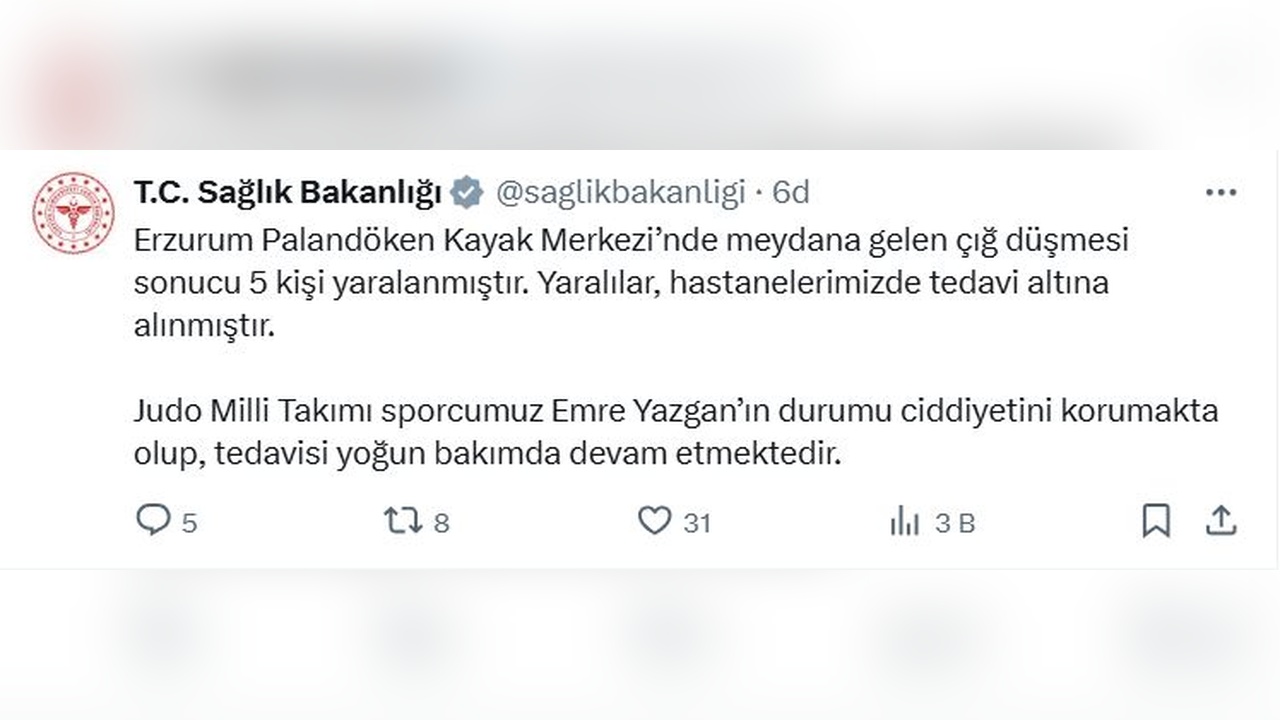 Palandöken'de Çığ Felaketi: Judo Milli Takımı Antrenmanı Sırasında Yaralanmalar