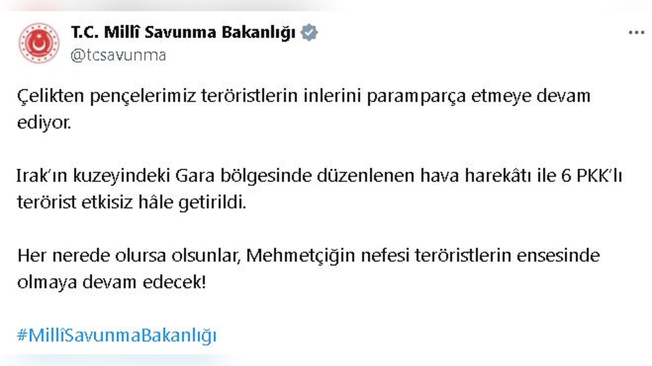 Irak'ın Kuzeyinde Terörle Mücadele Operasyonu