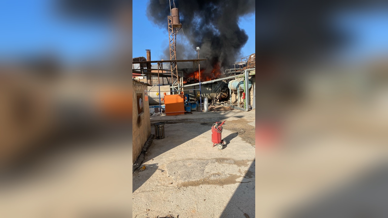 Asfalt Şantiyesinde Yangın Kontrol Altına Alındı