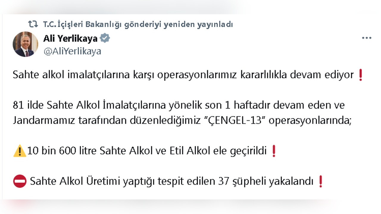 Sahte Alkol Operasyonu: 37 Kişi Gözaltında