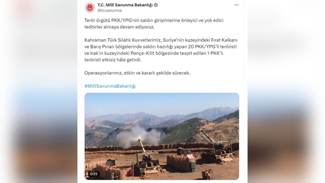 21 Terörist Etkisiz Hale Getirildi
