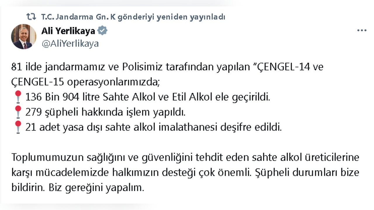 Sahte İçki Operasyonu: 136 Bin Litre Ele Geçirildi