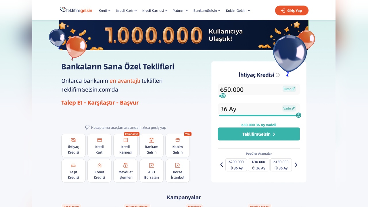 TeklifimGelsin, Üye Sayısını 1 Milyona Çıkardı