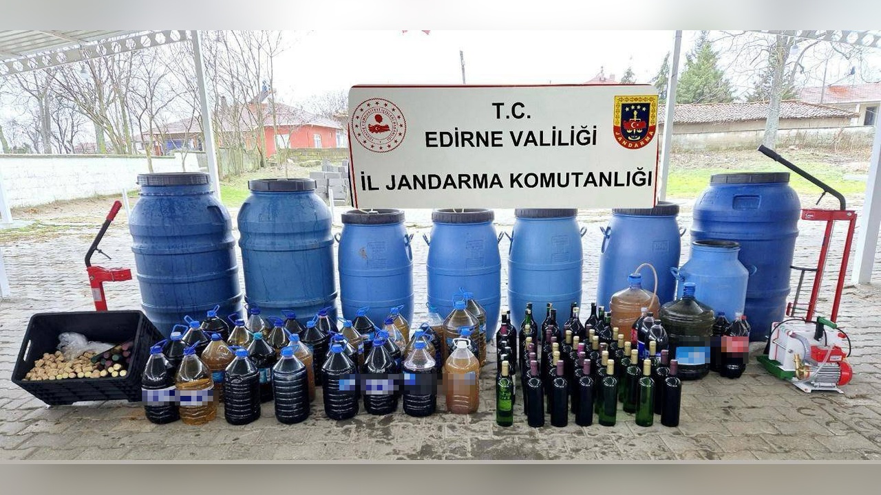Edirne'de Büyük Miktarda Sahte Şarap Yakalandı