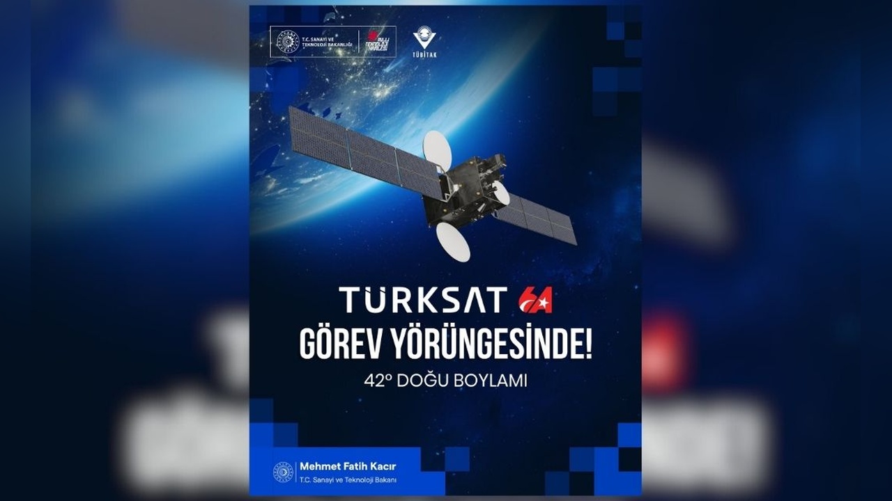 Türksat 6A Uydusu Nihai Yörüngesine Başarıyla Yerleştirildi