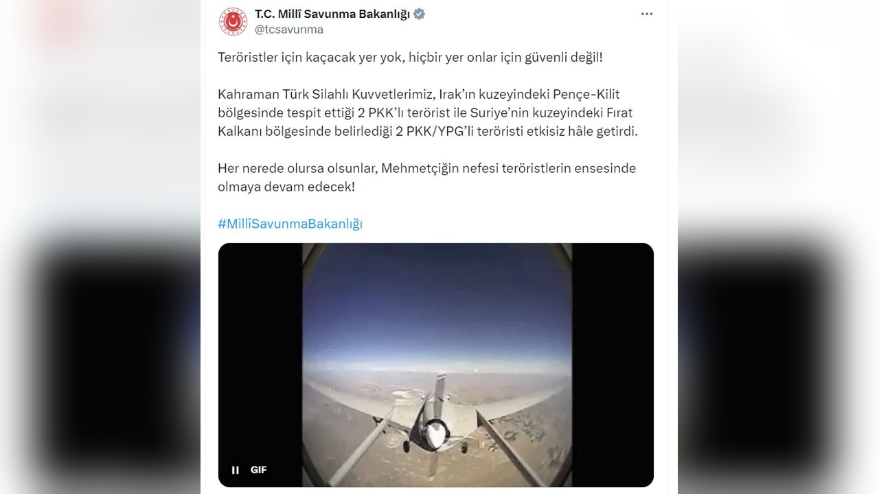 Milli Savunma Bakanlığı'ndan Terörle Mücadele Açıklaması