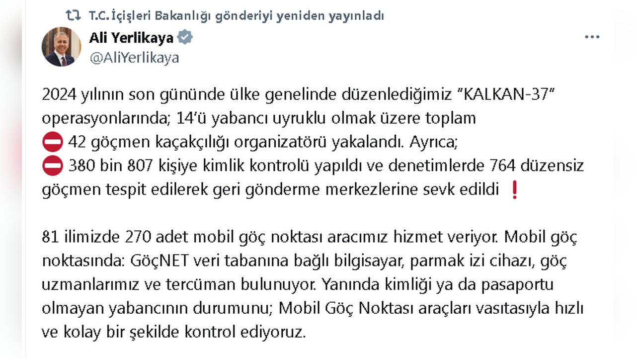 Türkiye Genelinde 764 Düzensiz Göçmen Ele Geçirildi