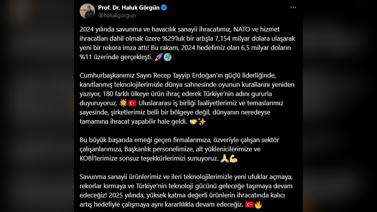 Savunma ve Havacılık İhracatı Rekor Kırdı