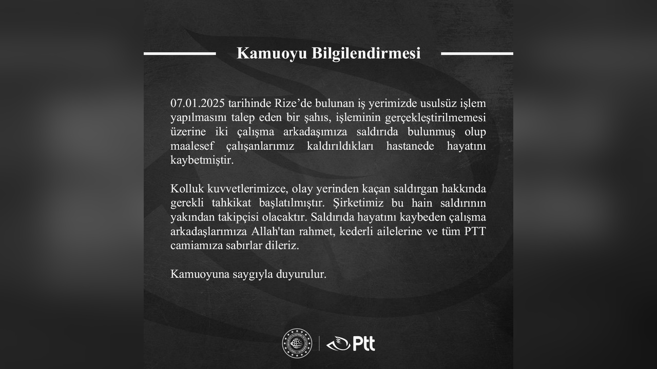 PTT Şubesinde Silahlı Saldırı: İki Kişi Hayatını Kaybetti