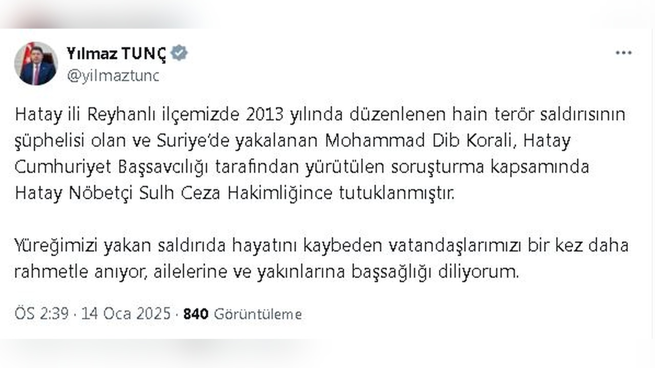 Reyhanlı Saldırısının Şüphelisi Tutuklandı
