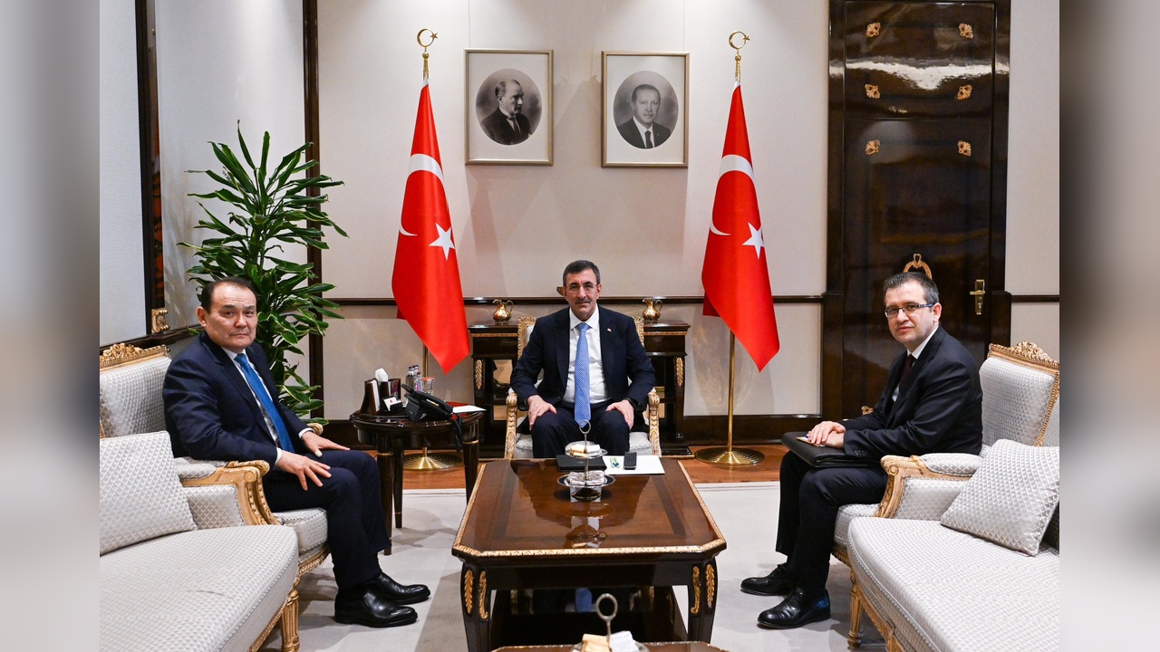 Cumhurbaşkanı Yardımcısı Yılmaz, Türk Yatırım Fonu Başkanı ile Bir Araya Geldi