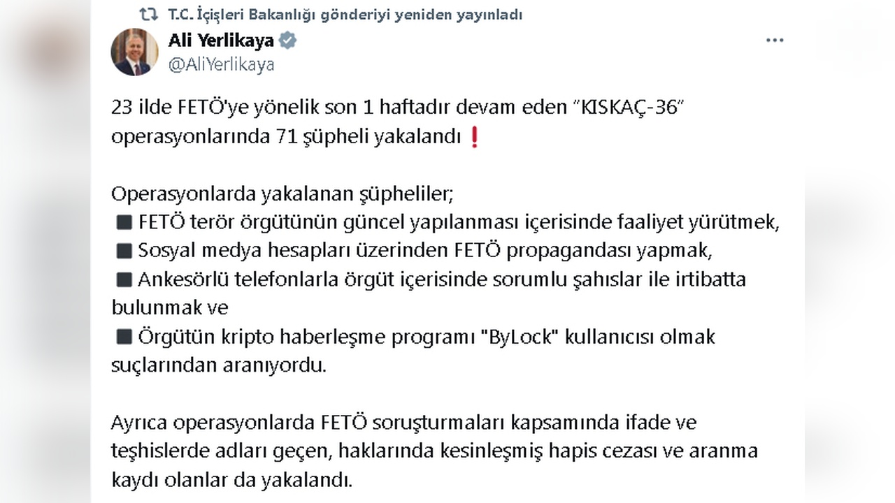 FETÖ'ye Yönelik 23 İlde Geniş Kapsamlı Operasyon Gerçekleştirildi
