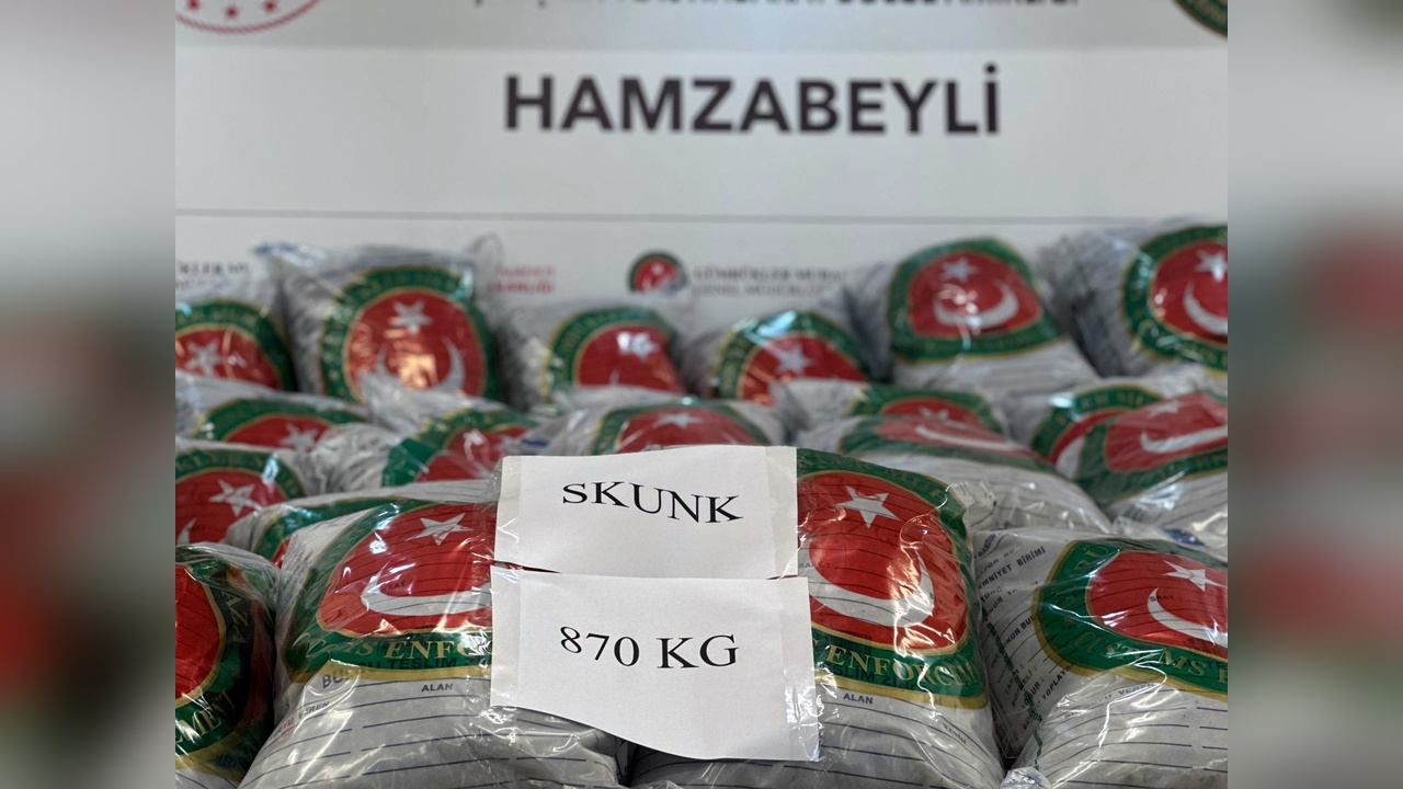 Hamzabeyli Sınır Kapısı'nda Uyuşturucu Operasyonu: 870 Kilo Skunk Yakalandı