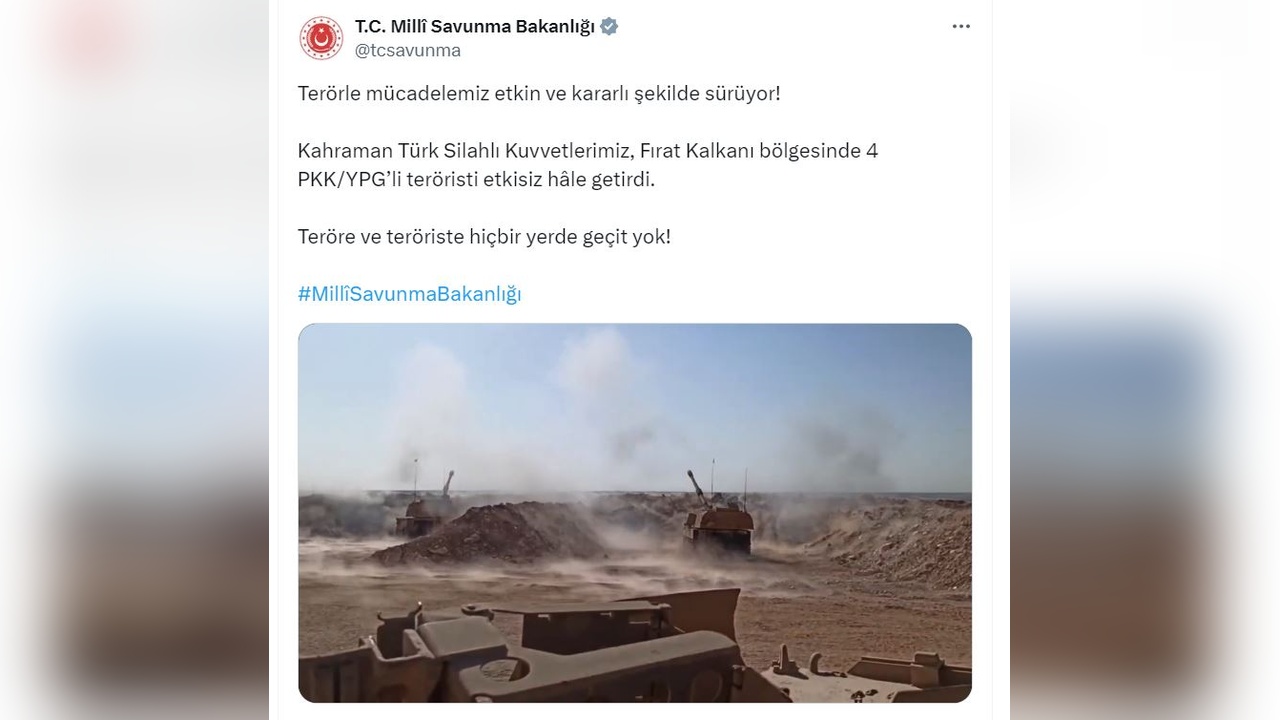 Savunma Bakanlığı'ndan Terörle Mücadele Açıklaması