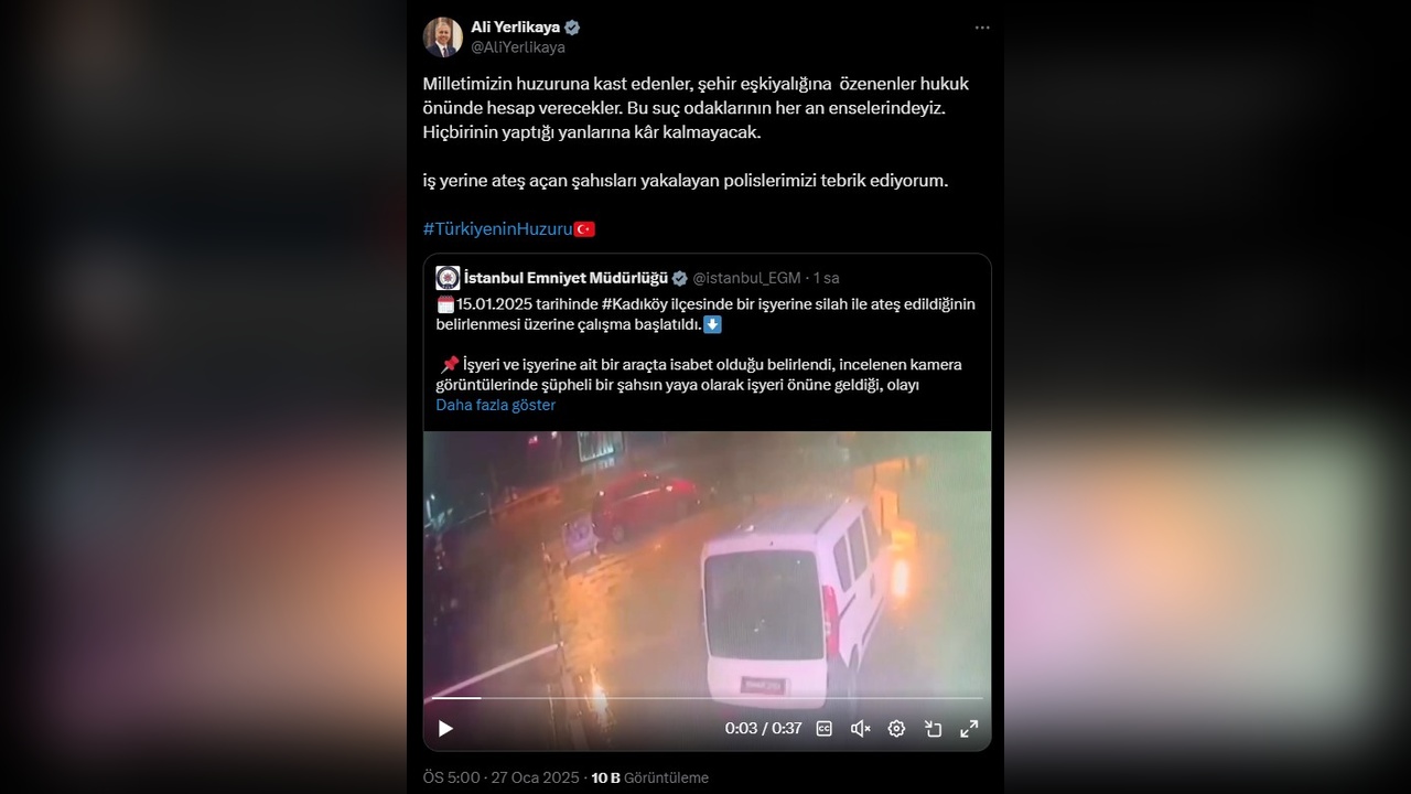 Bakan Yerlikaya: Suçluların Peşindeyiz