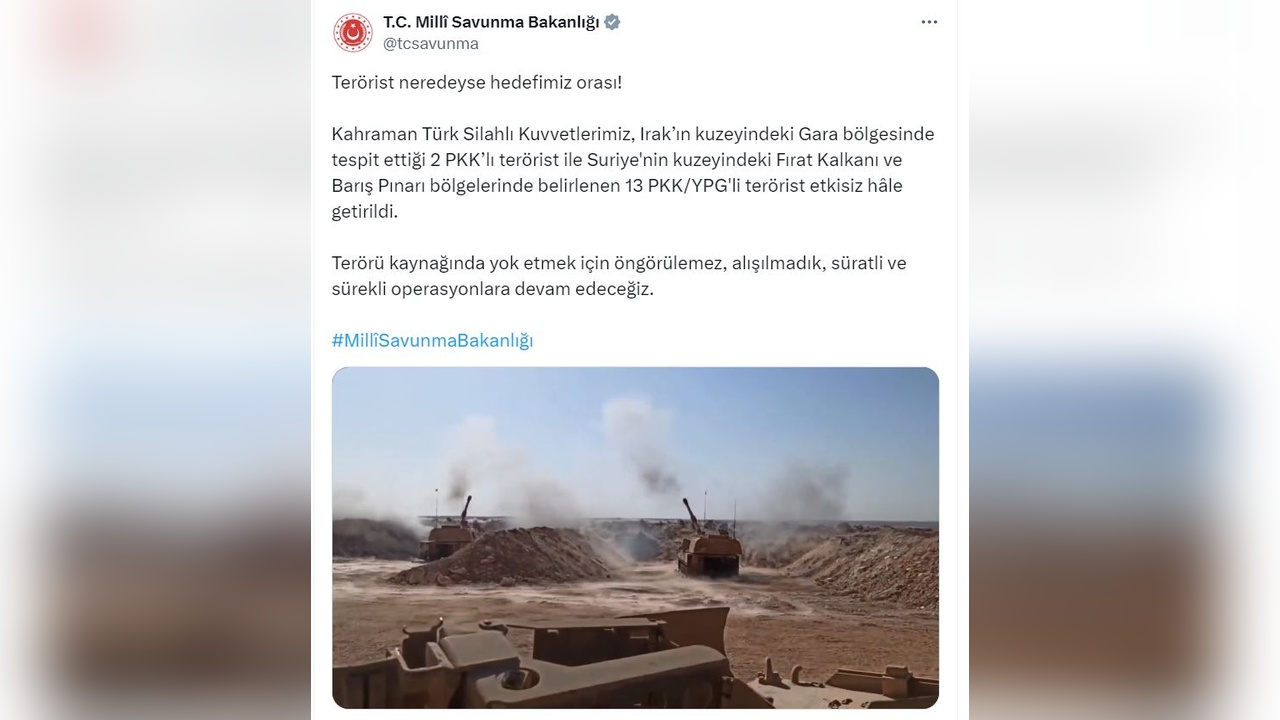 15 Terörist Etkisiz Hale Getirildi