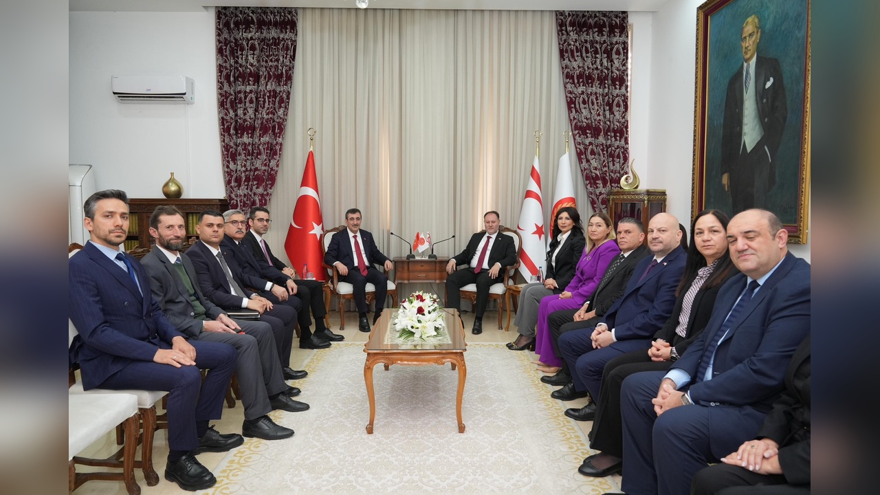 Cumhurbaşkanı Yardımcısı Yılmaz, KKTC Meclis Başkanı ile Görüştü