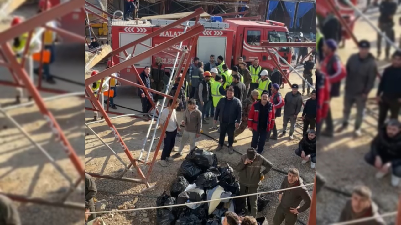 Malatya'da İşçi Konteynerleri Alev Alev Yandı