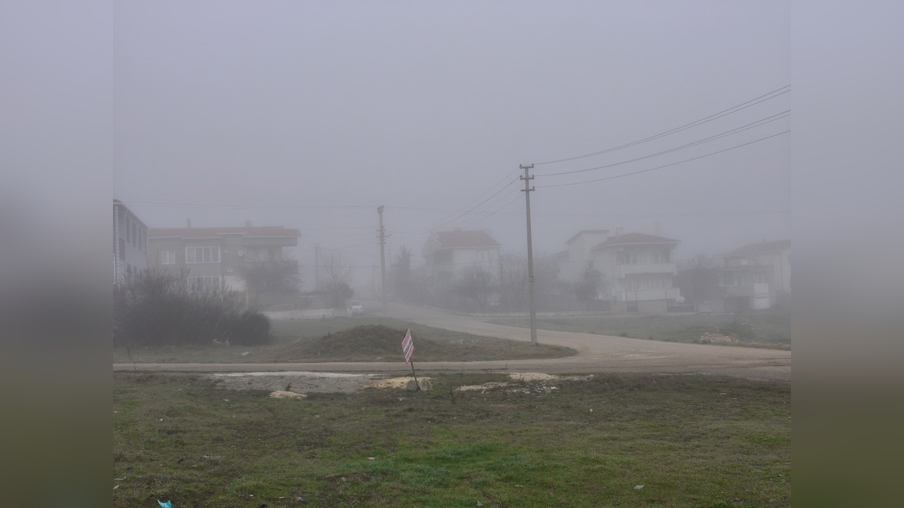 Tekirdağ ve Keşan'da Görüş Mesafesi Düşük Sis Etkisi