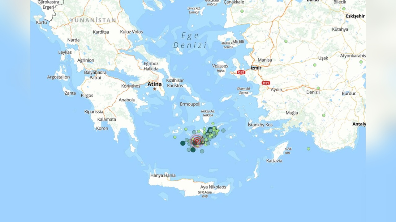 Ege Denizi'nde Kısa Sürede 89 Deprem Gerçekleşti