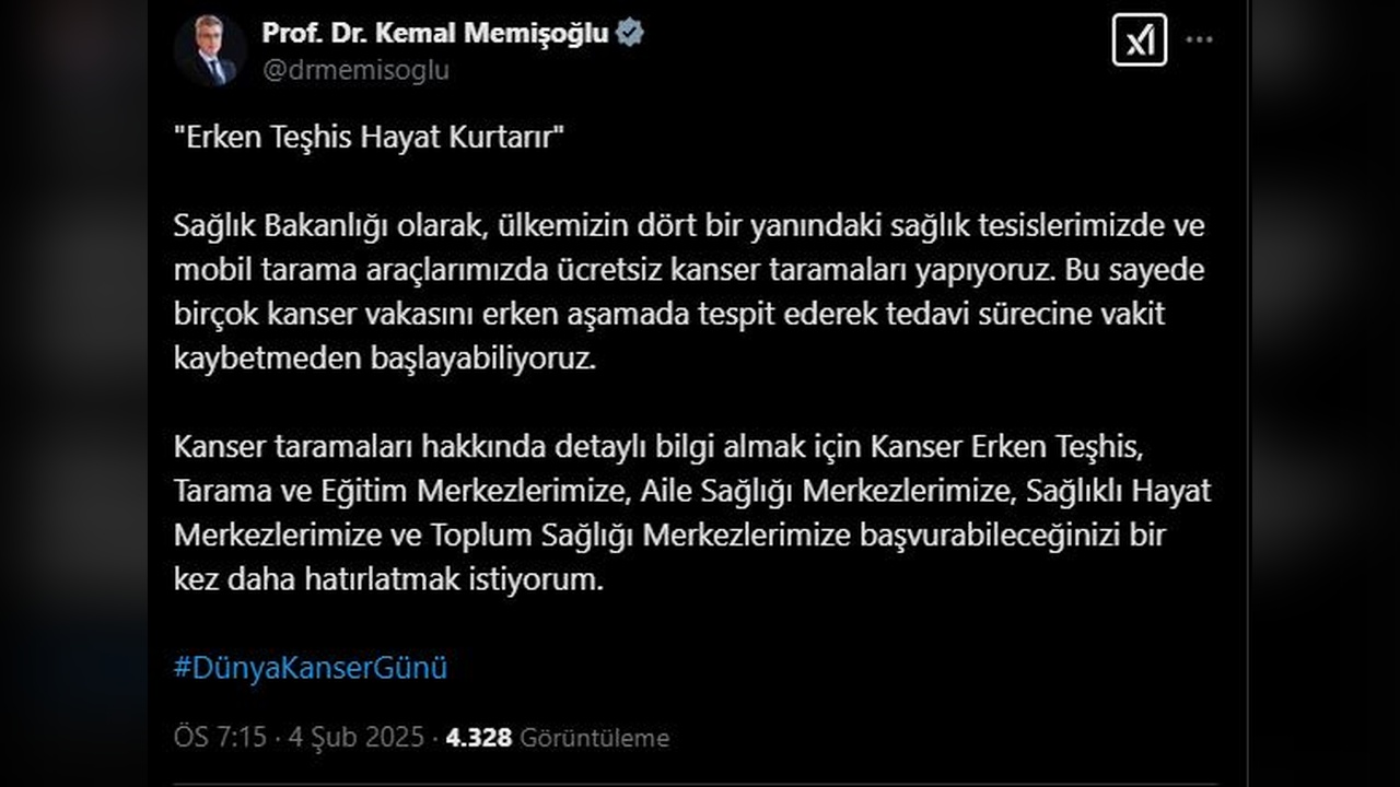 Erken Teşhis, Hayat Kurtarıyor