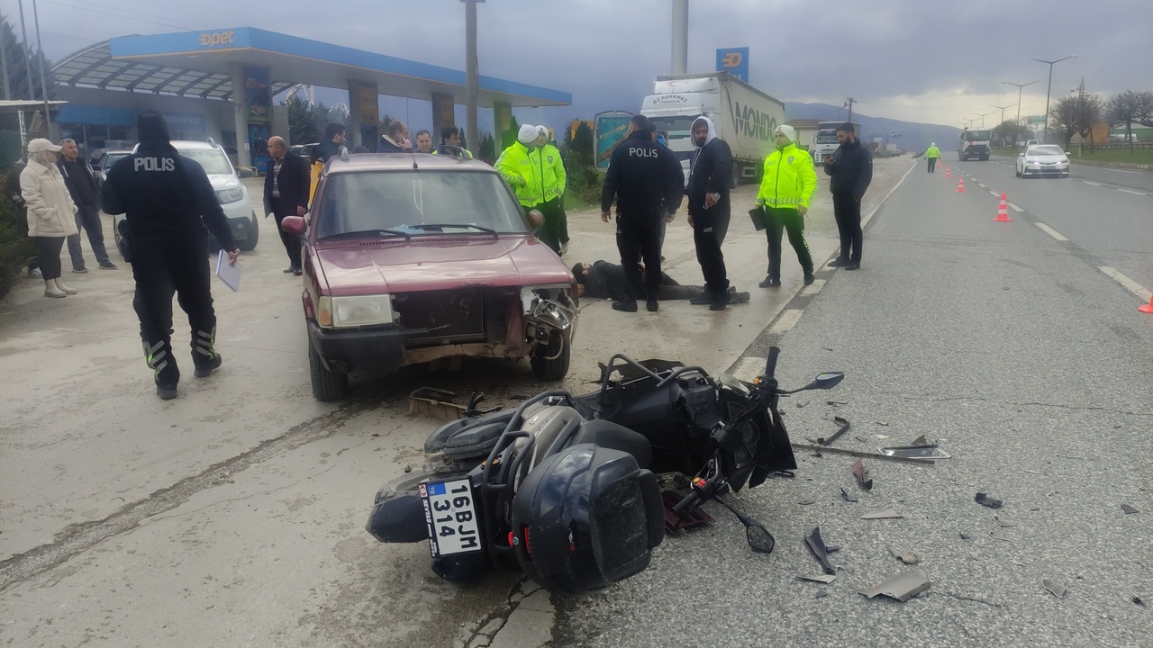 Motosiklet Kazasında Sürücü Yaralandı