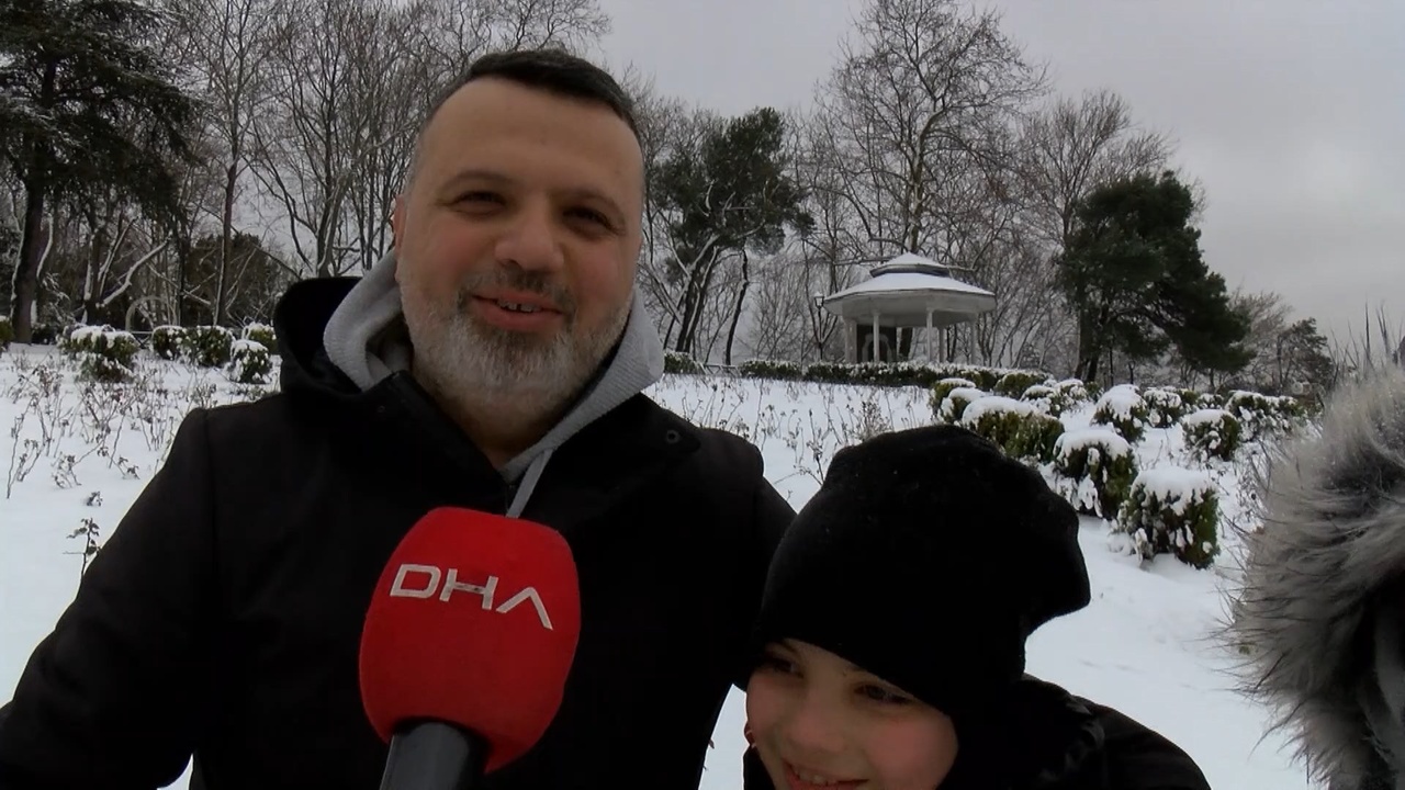 Çamlıca Tepesi'nde Kış Manzarası: İstanbul Beyaza Büründü