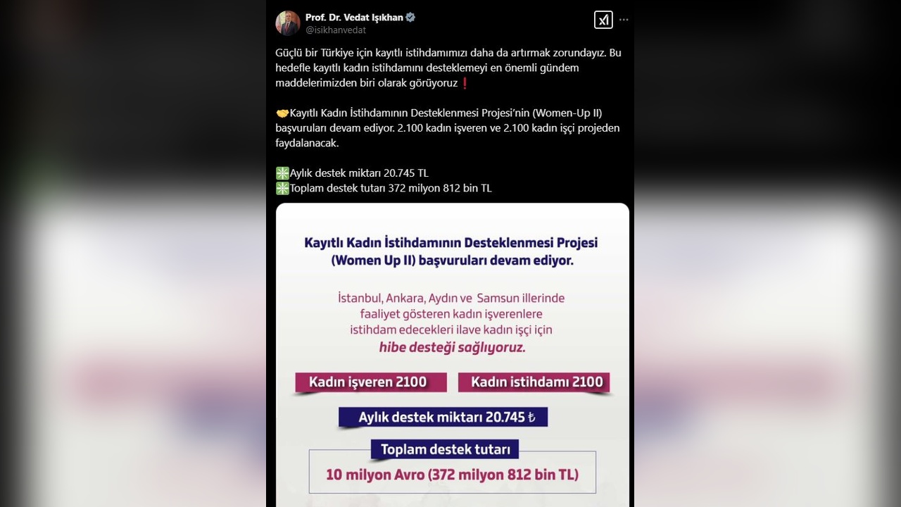 Women-Up II Projesi ile 4 Bin 200 Kadın Desteklenecek
