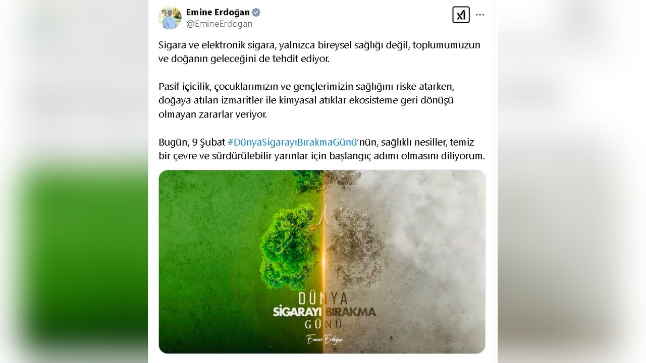 Emine Erdoğan'dan Sigara Uyarısı: Toplum Sağlığını Tehdit Ediyor