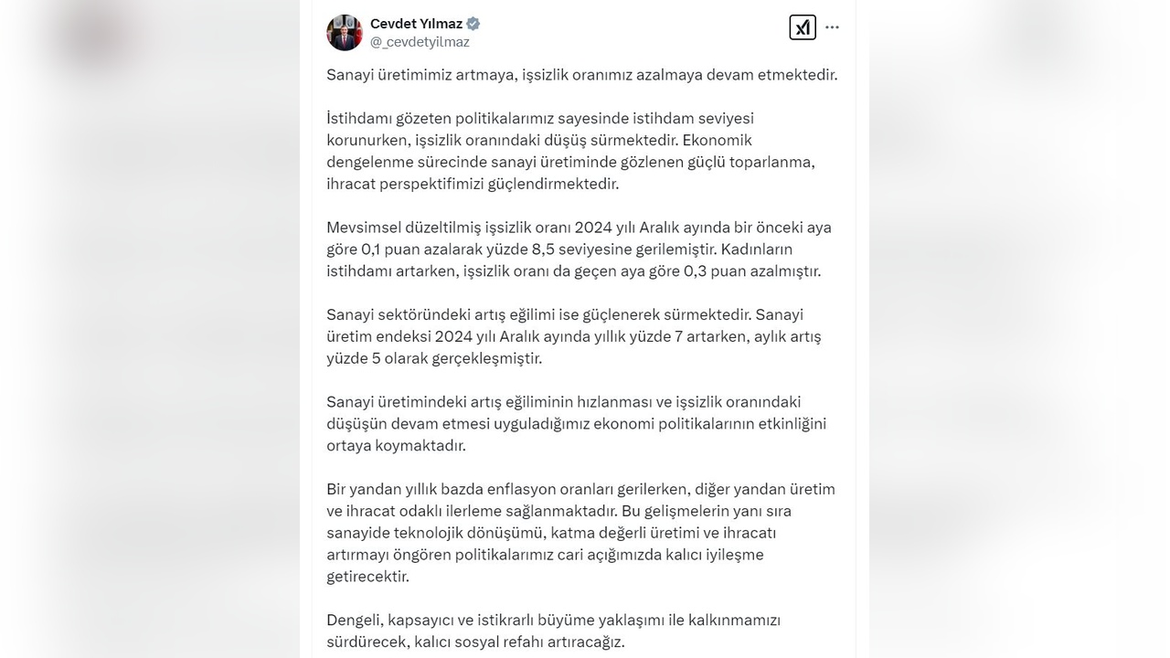 Cumhurbaşkanı Yardımcısı Yılmaz, Sosyal Refah Vurgusu Yaptı