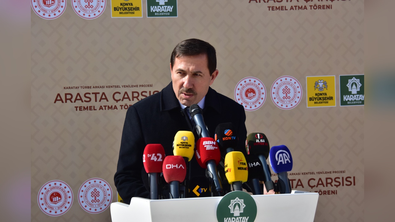 Karatay'da Yeni 'Arasta' Çarşısı İçin Temel Atma Töreni Gerçekleşti