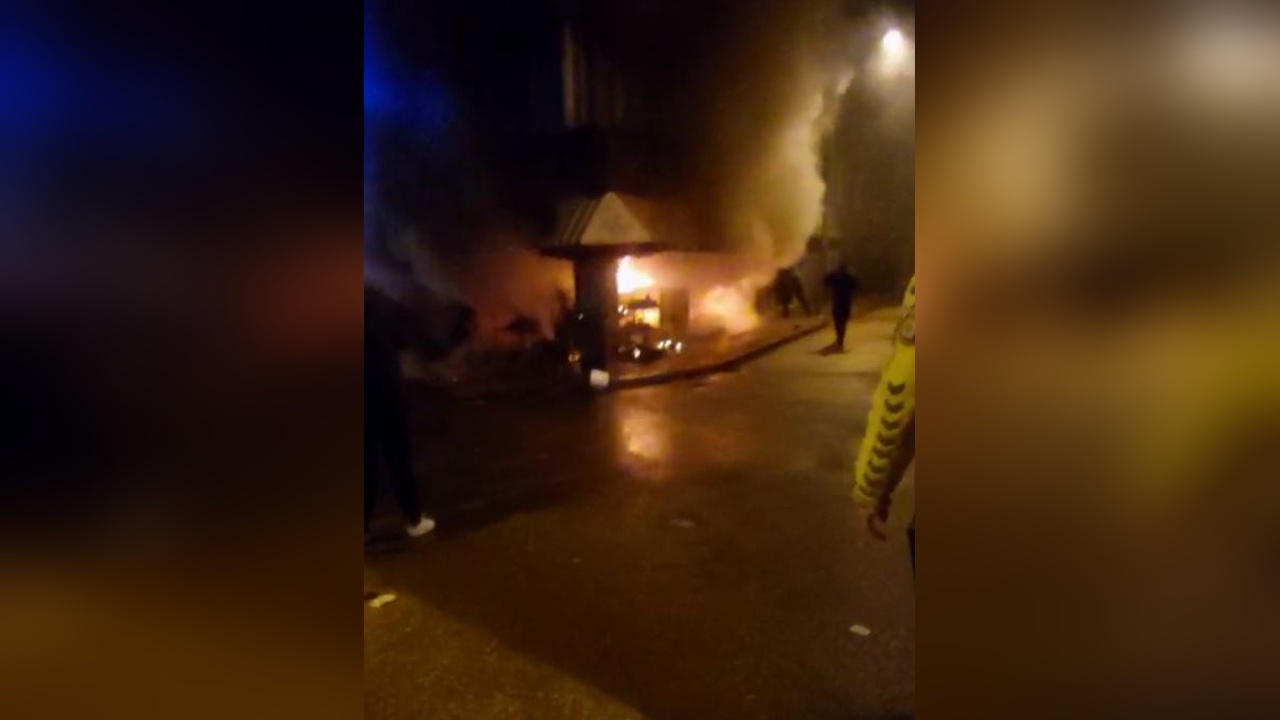Samsun'daki Çiçekçi Dükkanında Yangın Çıktı