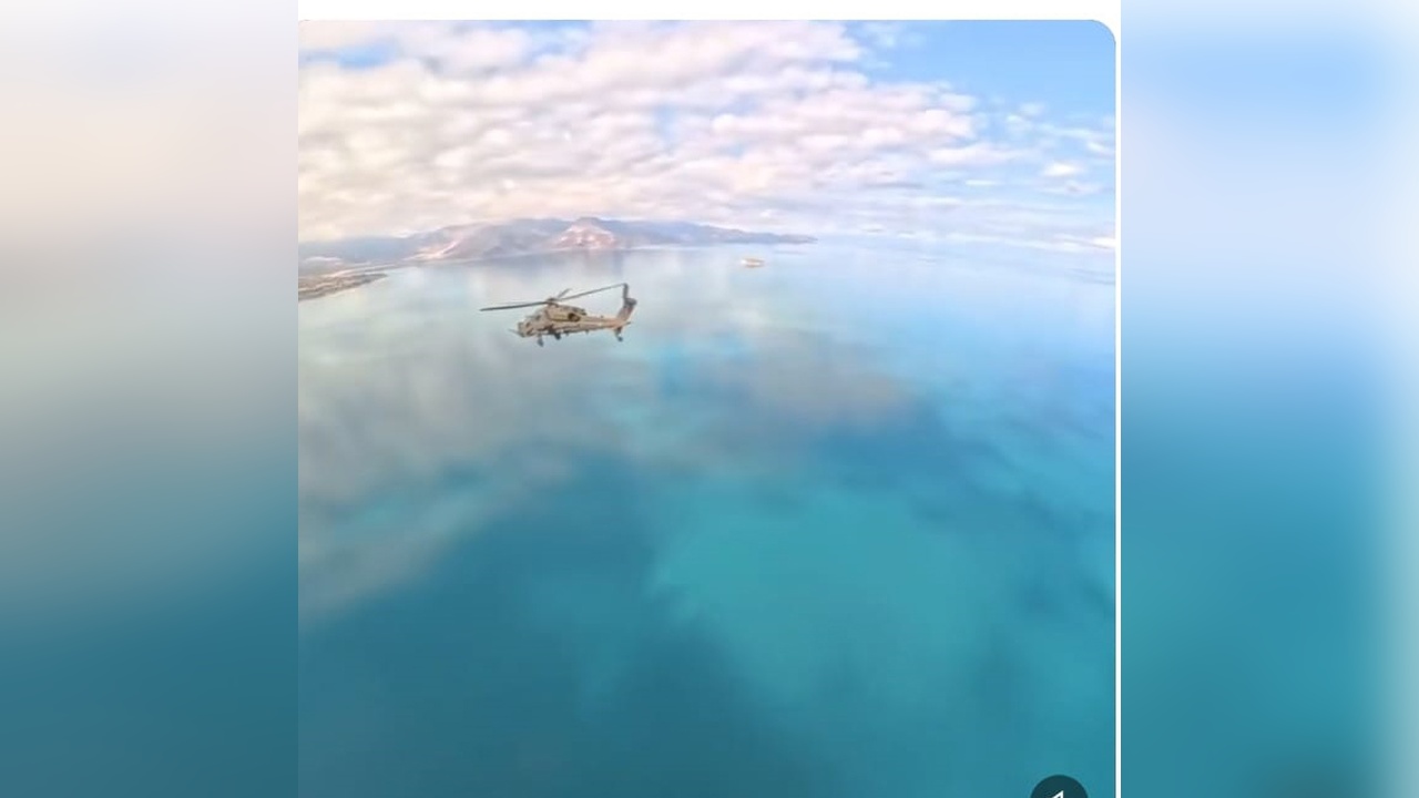 Atak Helikopterleri ile Van Gölü'nün Eşsiz Görüntüleri