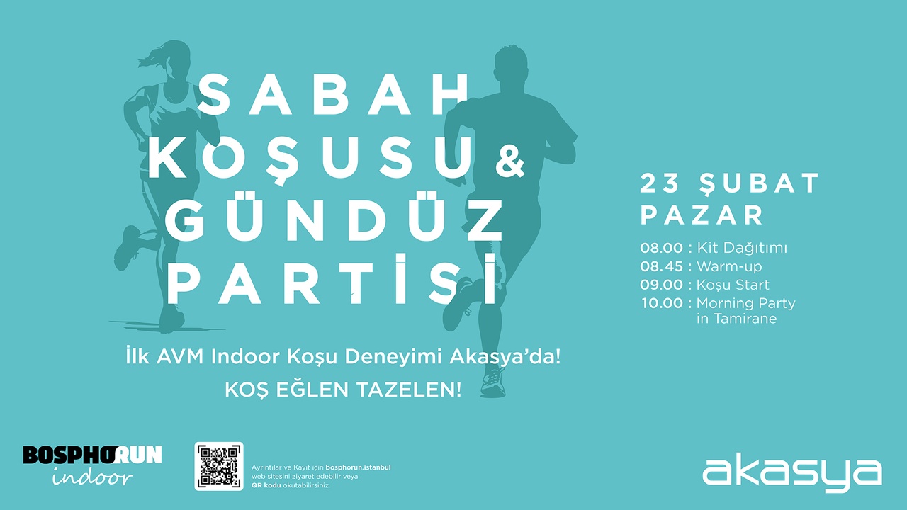 Akasya Alışveriş Merkezi'nde İç Mekan Koşusu Heyecanı
