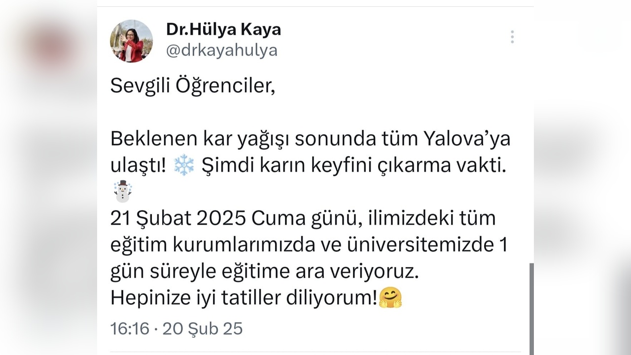 'Altay' Kar Fırtınası Yalova'yı Etkisi Altına Aldı