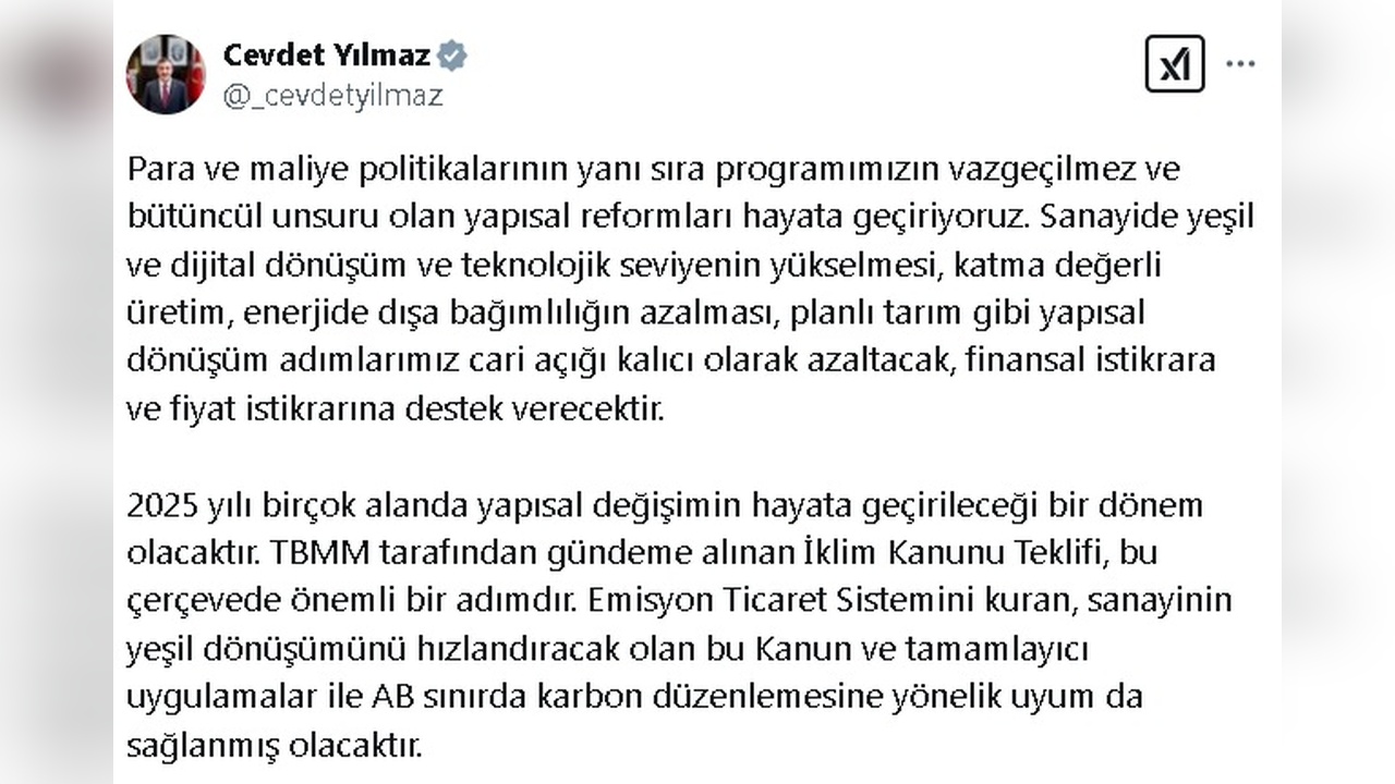 Cumhurbaşkanı Yardımcısı Yılmaz, İklim Kanunu Hakkında Bilgi Verdi