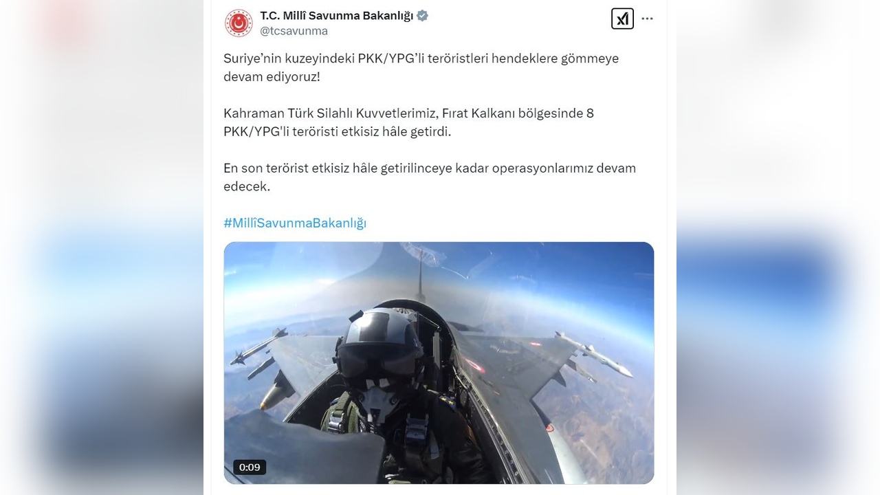 Milli Savunma Bakanlığı'ndan Terörle Mücadele Açıklaması