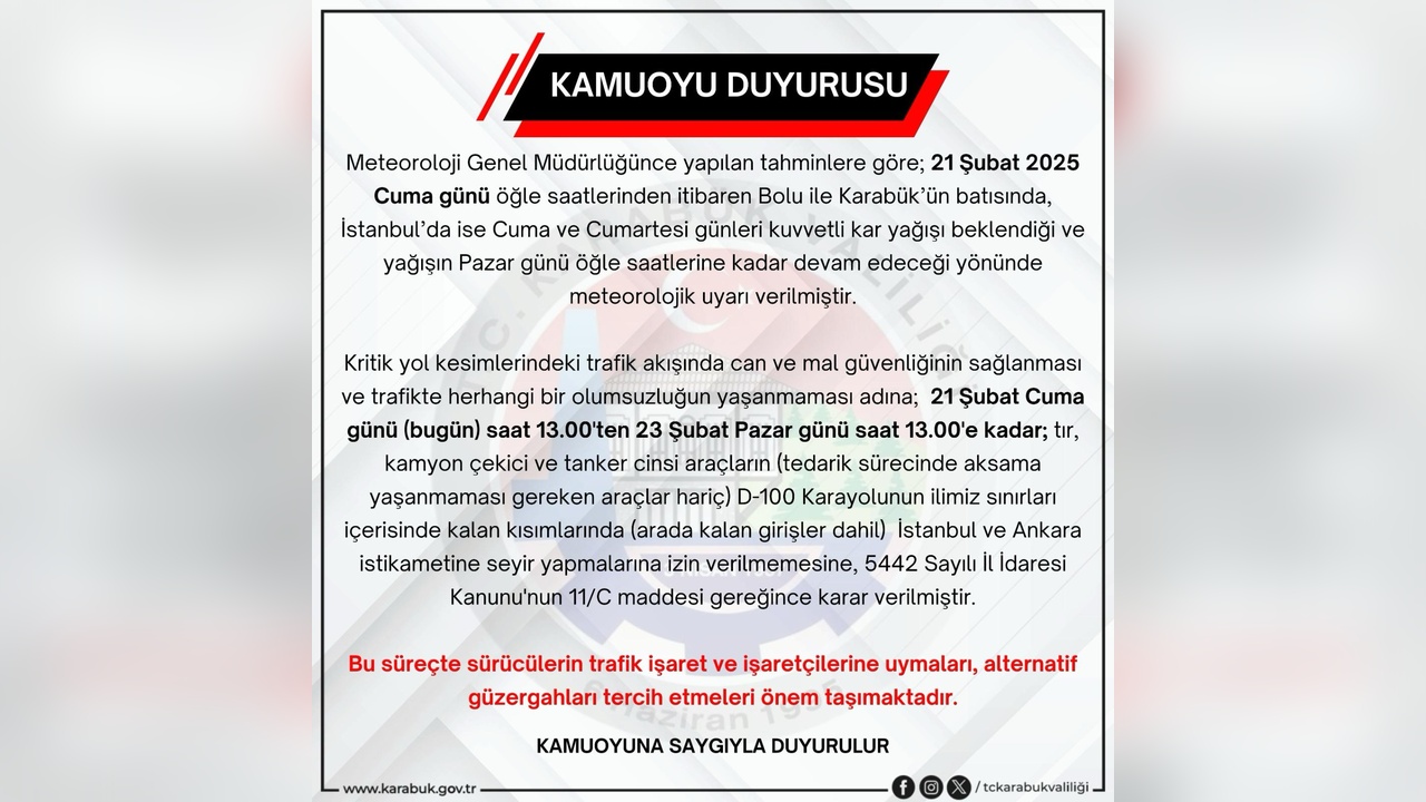 Karabük'te Yüksek Kesimlere Kar Yağdı