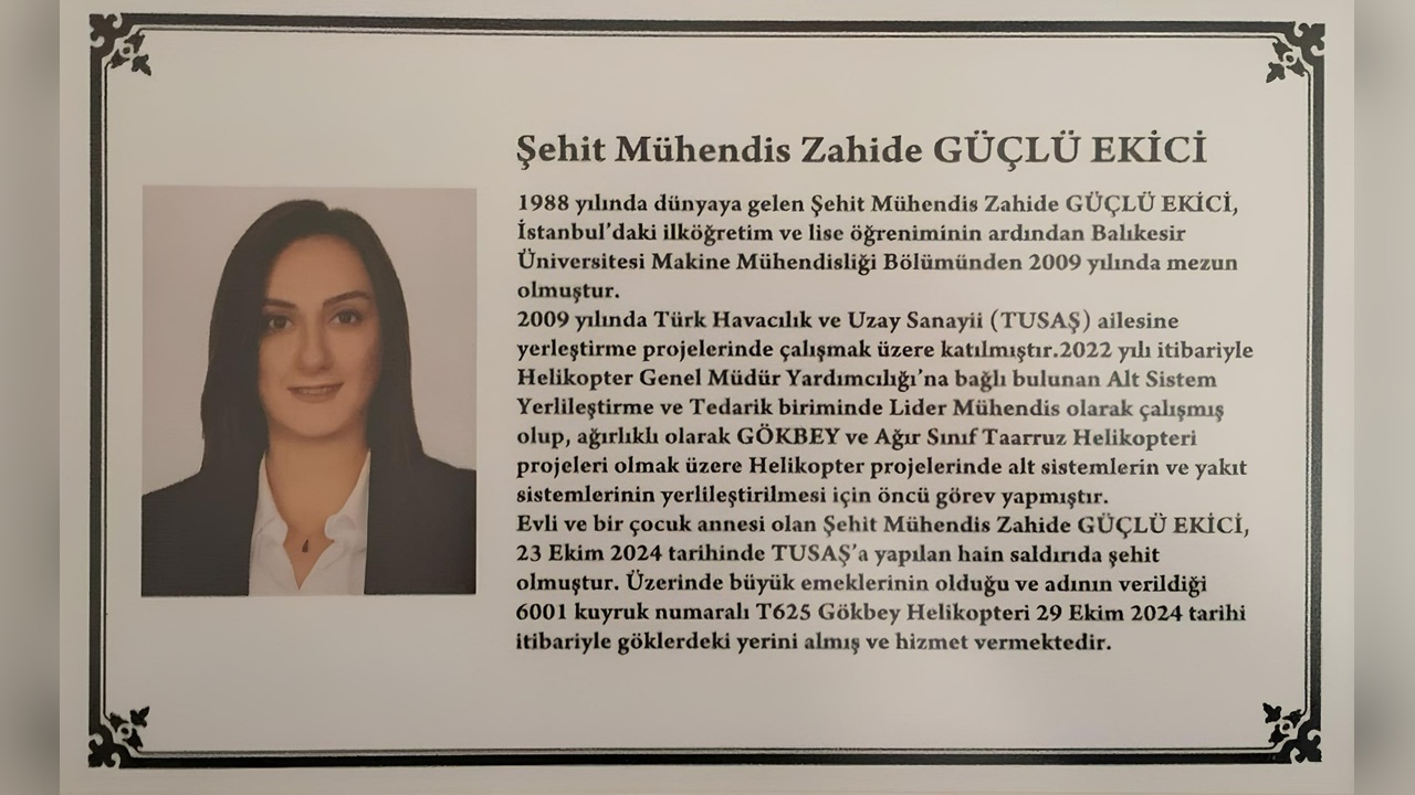 TUSAŞ Şehidi Ekici'nin Anısı Üniversitede Yaşatılacak