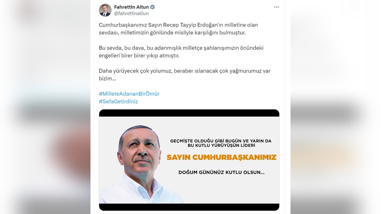 Cumhurbaşkanı Erdoğan'ın Doğum Günü Kutlandı