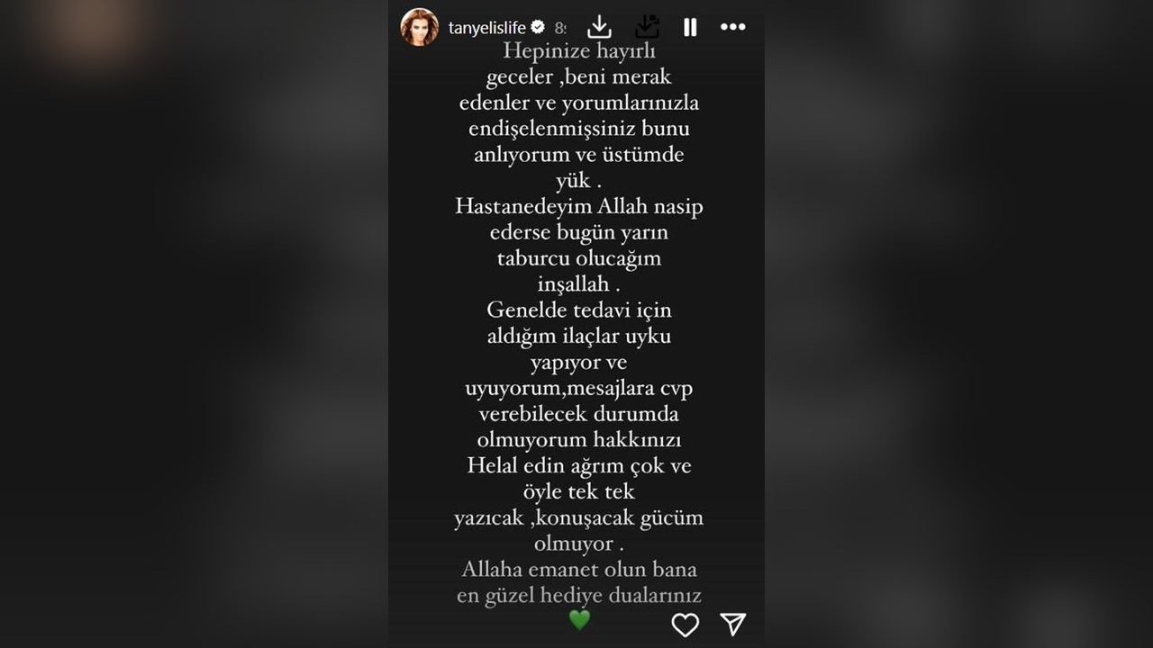 Tanyeli Sağlık Durumunu Duyurdu: 'Hakkınızı Helal Edin'